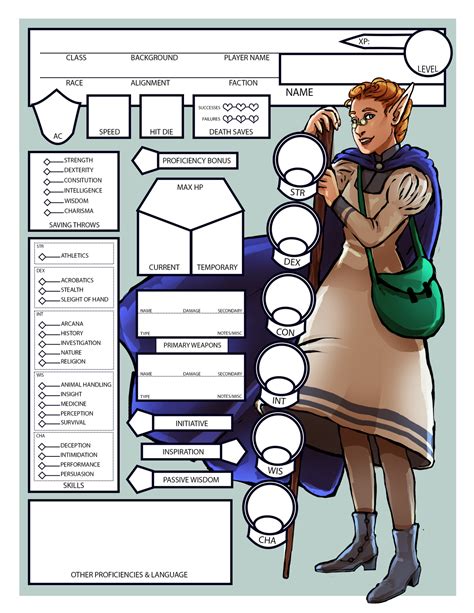 Custom DnD Character Sheet Commission Clients 81designstudio