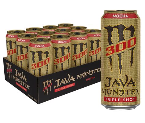 Monster Energy Java 300 Triple Shot Mocha 15 Oz Cans 12 Pack