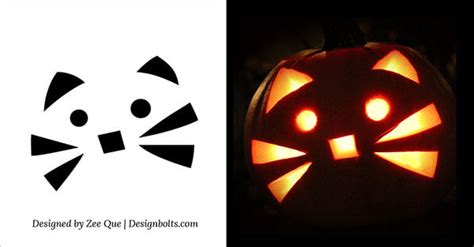 5 Easy Yet Simple Halloween Pumpkin Carving Patterns Stencils For