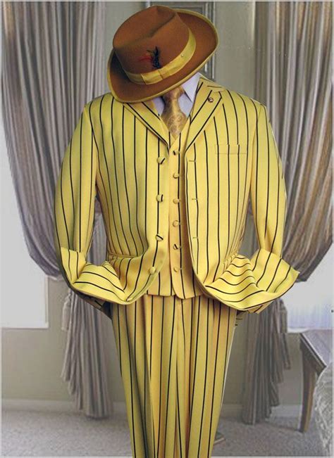 Suit usa is specialized in this vintage suits zoot varieties that are a rarity. PT-93 YELLOW WITH BLACK PINSTRIPE 3PC. FASHION ZOOT SUIT ...