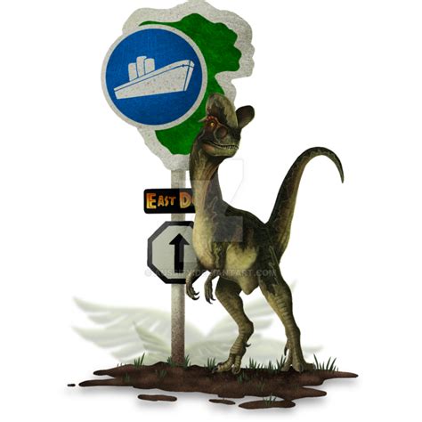 Jurassic Park Dilophosaurus East Dock By