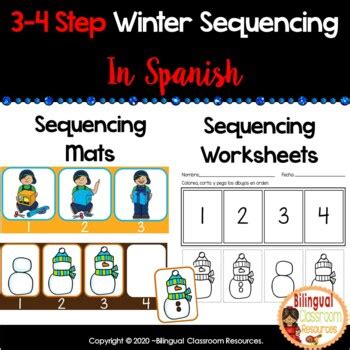 Step Winter Sequencing In Spanish Secuencias De Eventos Invierno