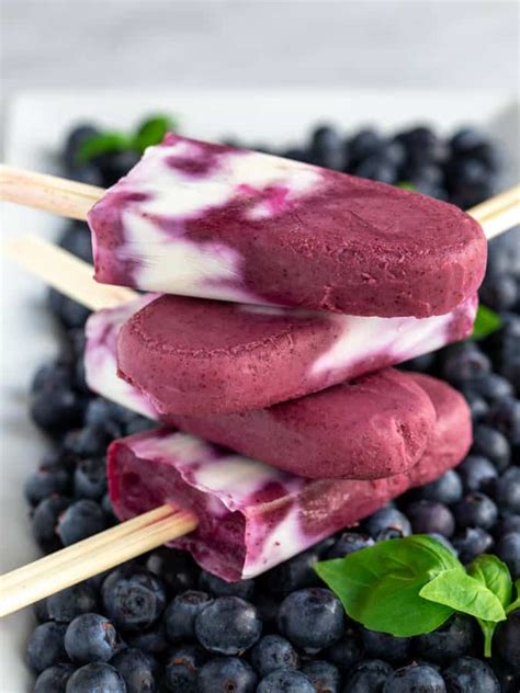 Blueberry Popsicles A Bakers House