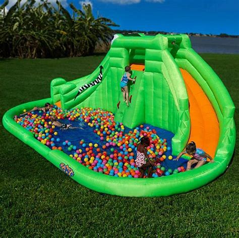 Buy products such as sportspower outdoor battle ridge inflatable water slide at walmart and save. Outdoor Backyard Inflatable Water Park Kids Wet Pool Slide ...