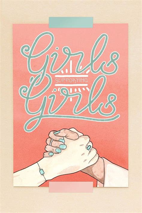 Girls Supporting Girls Feminist Af Art Print Fight Like A Girls Support Girls Art Print