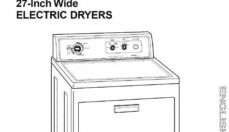 Kenmore 70 Series Dryer Manual Pdf - wiringcable