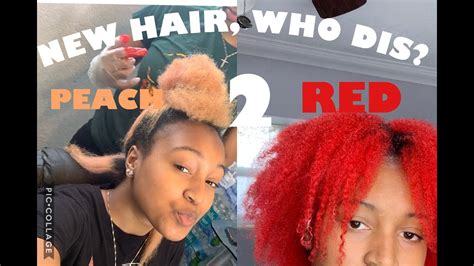 In fact, if you have dark hair and you want to dye it a light purple color, you will have to bleach your hair first. DYING MY NATURAL HAIR BLACK/PEACH TO BRIGHT RED! (NO ...