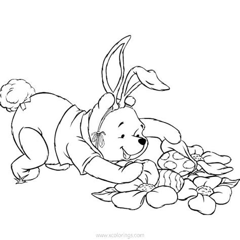 Disney Winnie The Pooh Easter Coloring Pages Found An Easter Egg Xcolorings Com