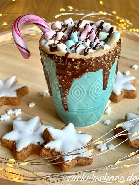 Heiße Schokolade mit Marshmallows Rezept Zuckerschnee de