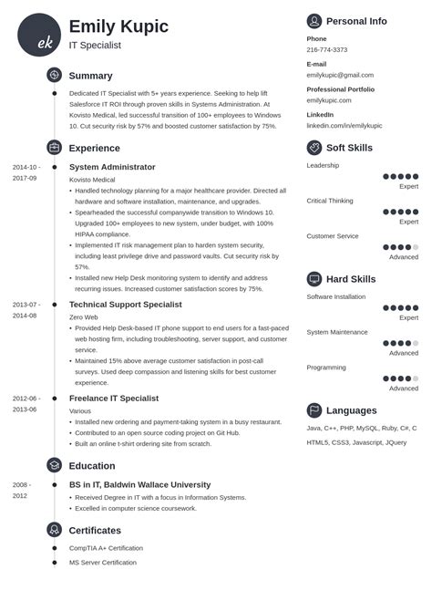 Technical Resume Examples Template And Writing Guide