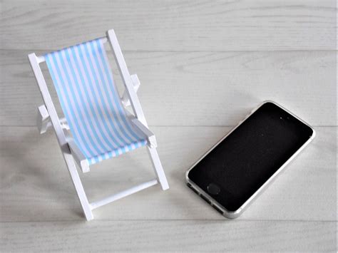 Novelty Phone Stand Deck Chair Phone Holder Light Blue And Etsy