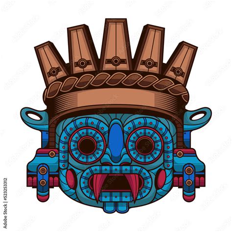 Aztec God Tlaloc Logo Vector De Stock Adobe Stock