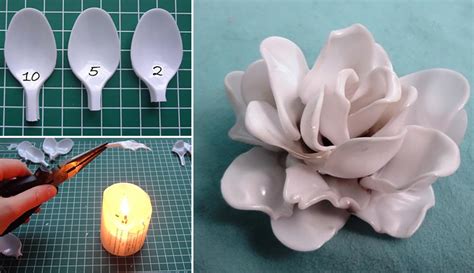How To Make Plastic Spoon Flower Necklace Diy And Crafts