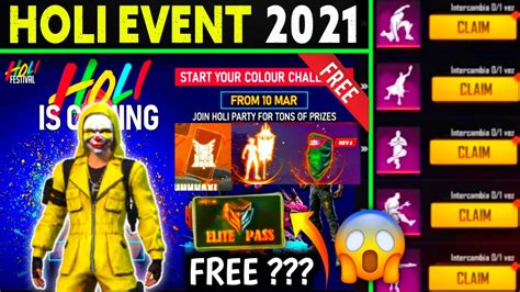 Get free items in free fire fight for color event Free Fire Holi Event 2021 | Holi Event Free Fire | Free ...