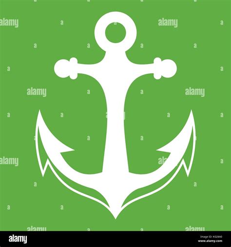 Anchor Icon Green Stock Vector Image And Art Alamy