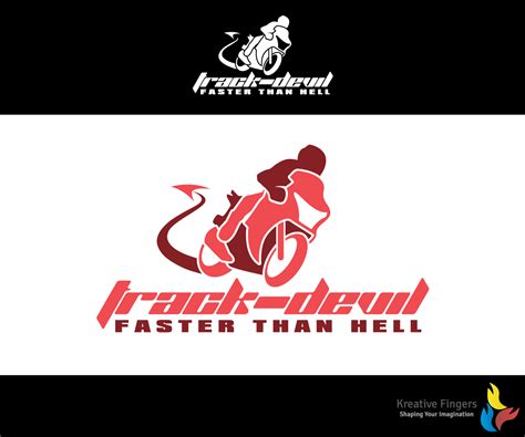 Elegant Playful Motorcycle Part Logo Design For Track Devil Faster