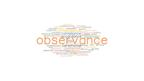 Observance Synonyms And Related Words What Is Another Word For