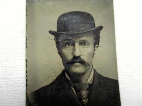 Antique Miniature Gem Tintype Photo 1800s Man With Bowler Etsy