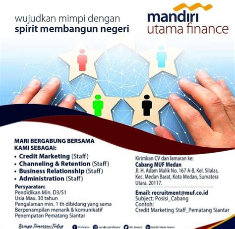 Pt mandiri utama finance adalah anak perusahaan pt bank mandiri (persero) tbk yang bergerak di sektor pembiayaan multiguna untuk melayani. PT Mandiri Utama Finance