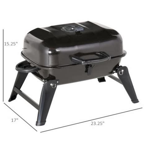 Portable Tabletop Charcoal Grill Bbq Camping Picnic Cooker Air Vent