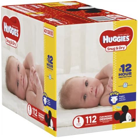 Kroger Huggies Snug And Dry Size 1 Diapers Big Pack 112 Ct
