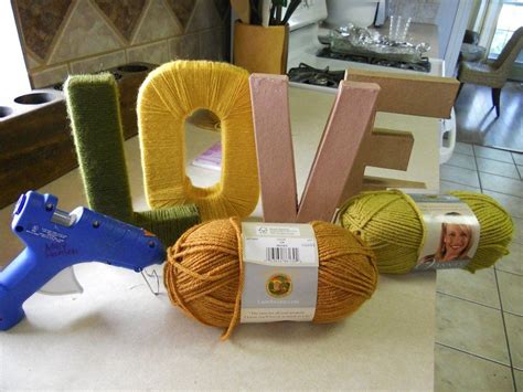 Yarn Letters Great Idea Crafts Fabric Crafts Yarn Wrapped Letters