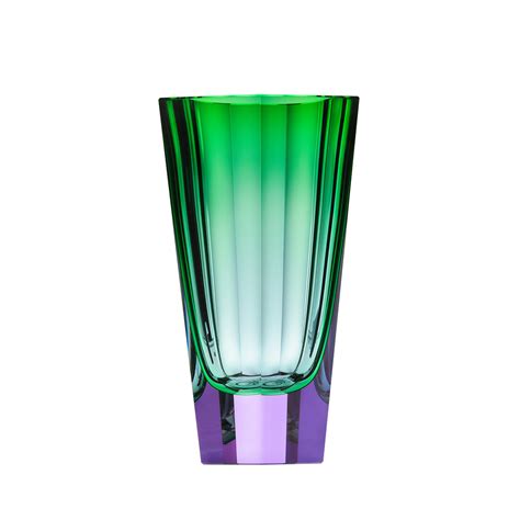 Hand Cut Bohemian Crystal Vase Purity By Moser