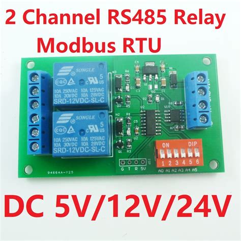 Dc 5v12v24v 2 Channel Rs485 Relay Modbus Rtu Plc Modulers485 Relay