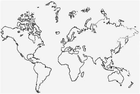 Un planisferio sin nombres de los países, pero con las fronteras bien definidas para su impresión. Imagenes de planisferio blanco y negro con nombres - Imagui