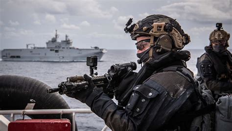 Commandos Marine French Navy Sf During A Vbss Exercise With A