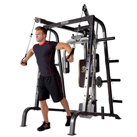Marcy Md 9010g Home Gym Smith Machine With Weight Bench Buy Online In