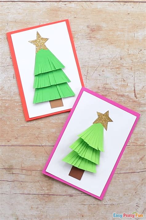 How To Make A Paper Christmas Tree Card Easy Peasy And Fun