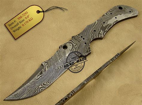 Blank Blade Damascus Skinner Knife Custom Handmade Damascus Steel