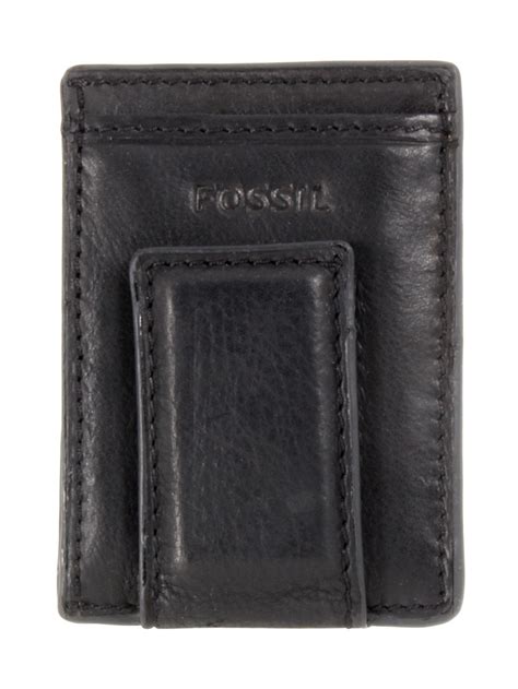 Fossil magnetic card case wallet. Fossil - Mens Ingram Black Genuine Leather Magnetic Multi Card Money Clip Wallet - Walmart.com ...