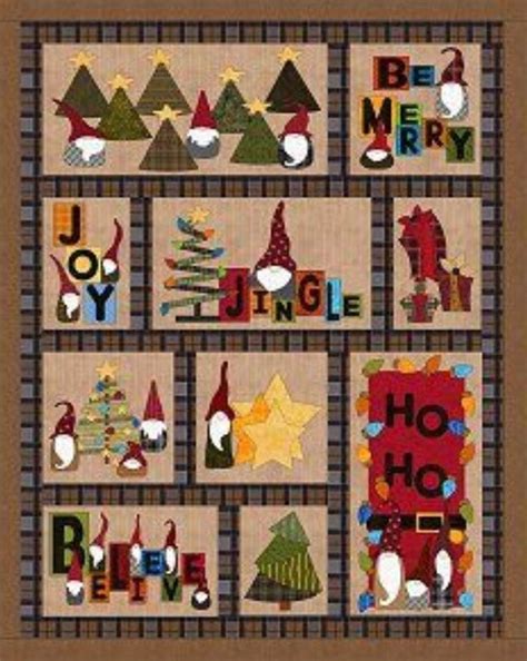 Gnome For The Holidays Quilt Pattern By Fatcat Patterns Designer Sindy