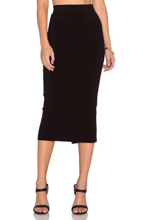 milly fitted pencil skirt in black lyst