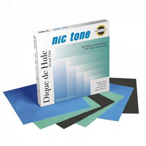 Dique Nic Tone De Hule 5x5 | 6x6 (36pz) - Dental PACKS MX