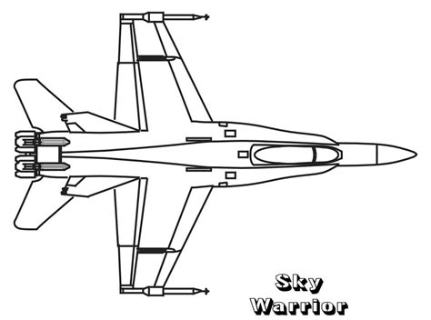 Ferocious Fighter Jet Coloring Page - Free Printable Coloring Pages for