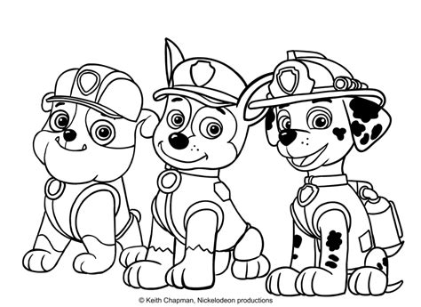Gambar Paw Patrol Chase Coloring Page Pages Creativemove Free Download