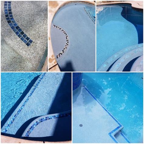 Pool tile at the waterline is a protective and decorative element on inground pools. Examples of swimming pool step trim tile. | Pool steps ...
