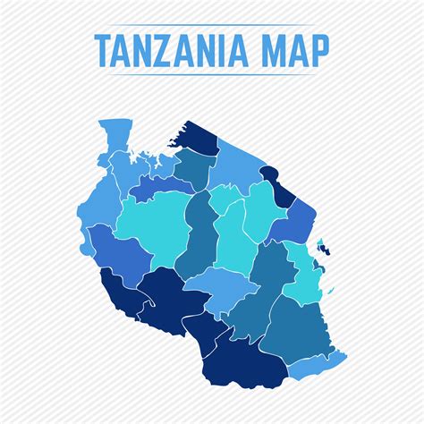 Tanzania Detailed Map With Regions 2322560 Vector Art At Vecteezy