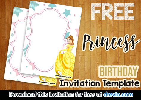 Free Printable Princess Birthday Invitation Templates Barbie And