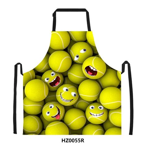 FOR U DESIGNS Cool Tennis Ball Emoji Print Unisex Kitchen ...
