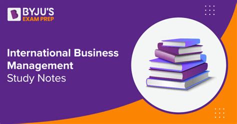 International Business Management Study Notes For Bba Exam Meaning
