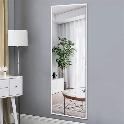 The brandtworks subway leaning floor mirror lends chic, sleek design to your bedroom or living area thanks to the wood frame in a silvery finish with light distressing. Neutype Full Length Hanging Mirror 55"x16", Dressing ...