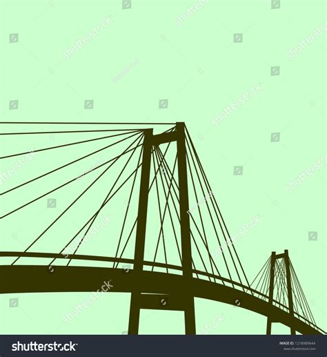 Bridge Silhouette Vector Illustration Stock Vector Royalty Free