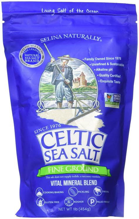 Fine Ground Celtic Sea Salt 1 16 Ounce Resealable Bag Of Nutritious