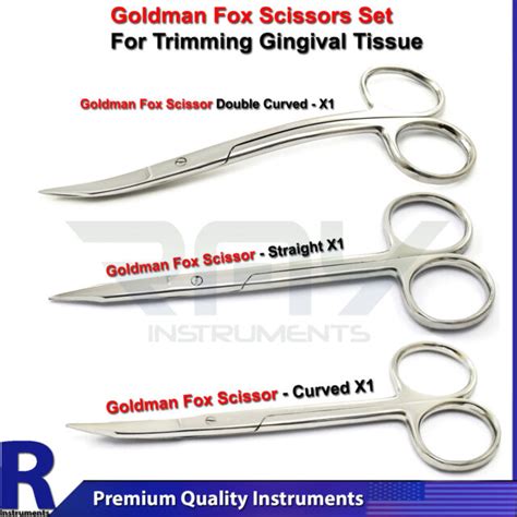 Surgical Dental Scissors Goldman Fox For Trimming Tissue Suture