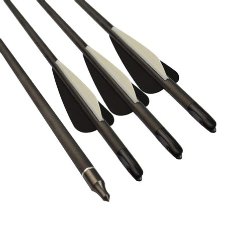30 Sp340 Archery Carbon Arrow With Vaneandpoints For Compoundrecurve