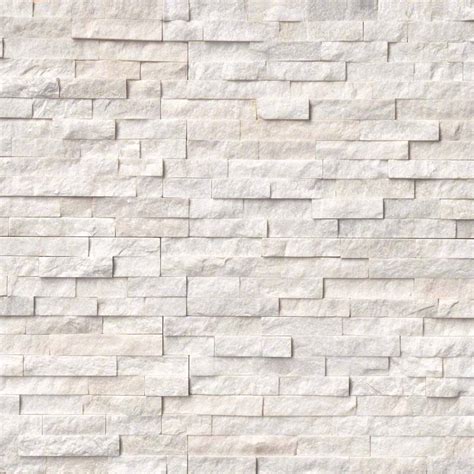 Arctic White Stacked Stone Panels Ledgerstone
